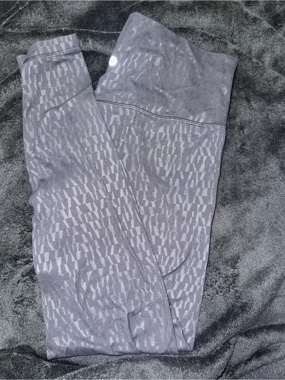 lululemon athletica Gray Patterned High-Rise Leggings